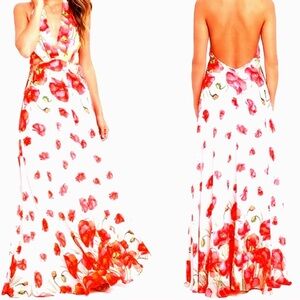 Lulu's | Poppy Song Halter Maxi Dress large